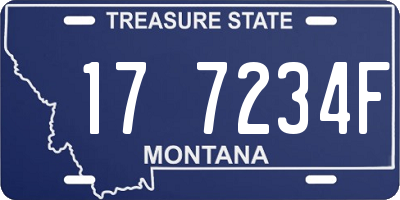 MT license plate 177234F