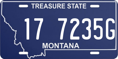 MT license plate 177235G