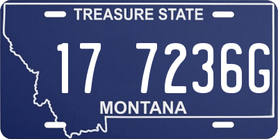 MT license plate 177236G