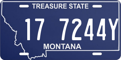 MT license plate 177244Y