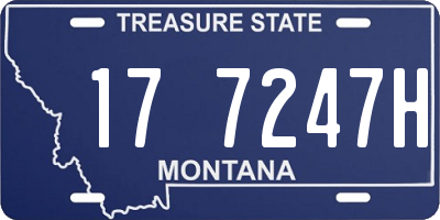 MT license plate 177247H