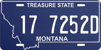 MT license plate 177252D