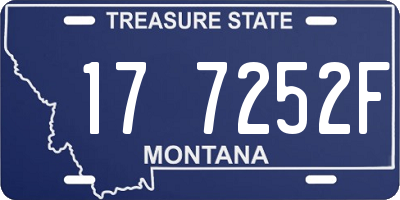 MT license plate 177252F