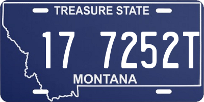 MT license plate 177252T