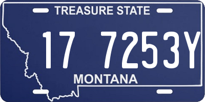 MT license plate 177253Y