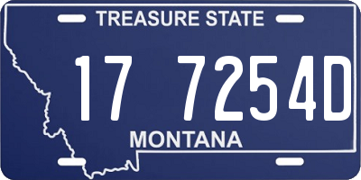 MT license plate 177254D