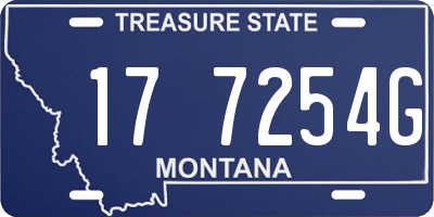 MT license plate 177254G