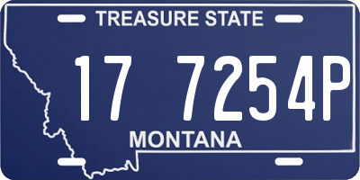 MT license plate 177254P