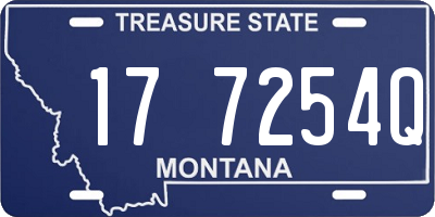 MT license plate 177254Q