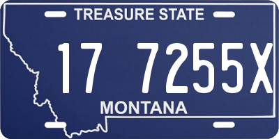 MT license plate 177255X