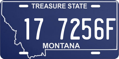 MT license plate 177256F