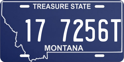 MT license plate 177256T