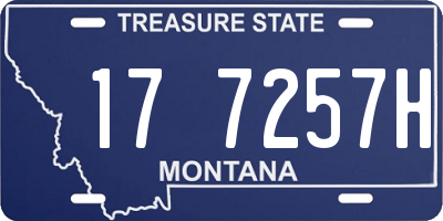 MT license plate 177257H