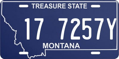 MT license plate 177257Y