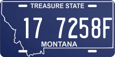 MT license plate 177258F