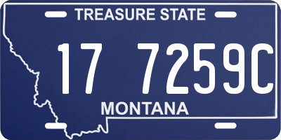 MT license plate 177259C
