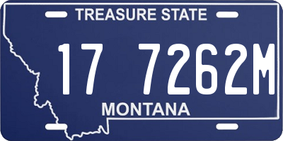 MT license plate 177262M