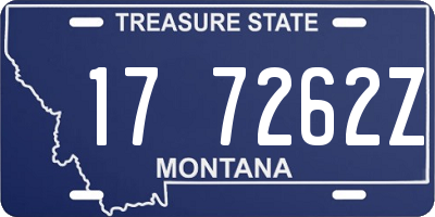 MT license plate 177262Z