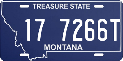 MT license plate 177266T