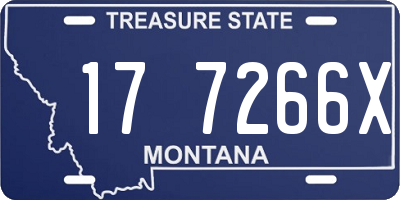 MT license plate 177266X