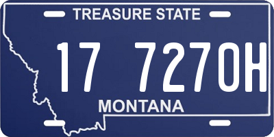 MT license plate 177270H