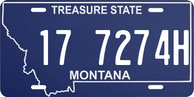 MT license plate 177274H