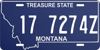 MT license plate 177274Z