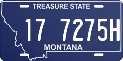 MT license plate 177275H