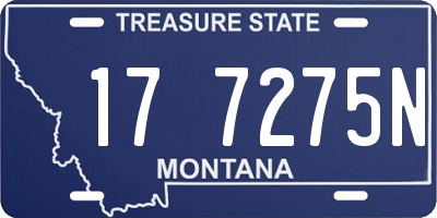 MT license plate 177275N