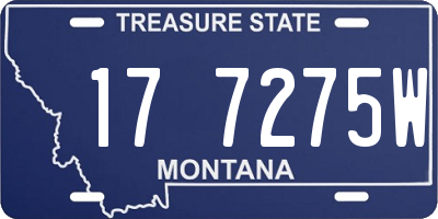 MT license plate 177275W