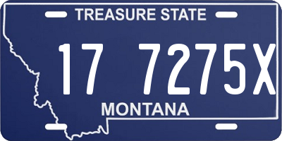 MT license plate 177275X