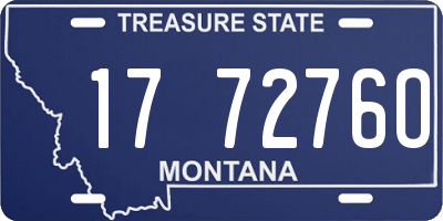 MT license plate 177276O
