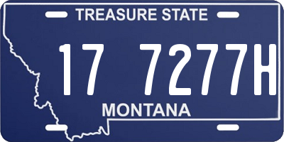 MT license plate 177277H