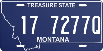 MT license plate 177277Q