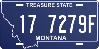 MT license plate 177279F