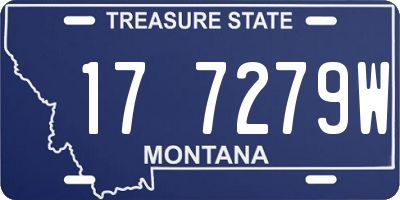 MT license plate 177279W