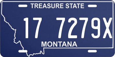 MT license plate 177279X