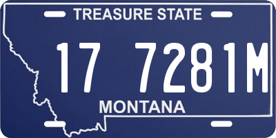 MT license plate 177281M