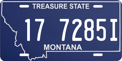 MT license plate 177285I