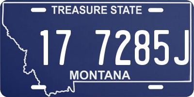 MT license plate 177285J