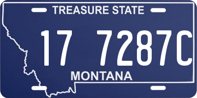 MT license plate 177287C