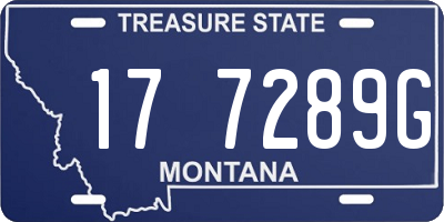 MT license plate 177289G