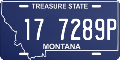 MT license plate 177289P
