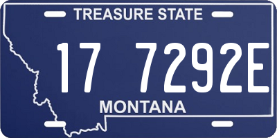 MT license plate 177292E