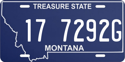 MT license plate 177292G