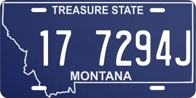 MT license plate 177294J