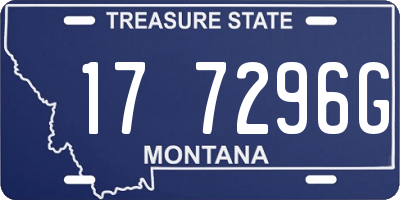 MT license plate 177296G