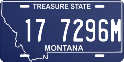 MT license plate 177296M