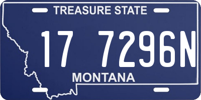 MT license plate 177296N