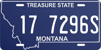 MT license plate 177296S